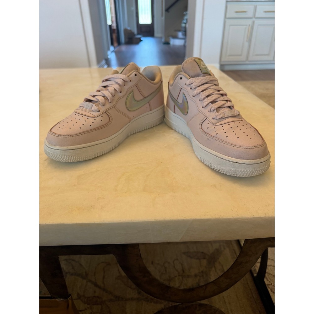 Nike Air Force 1 07 Pink Iridescent Holographic Low Top Sneakers Women